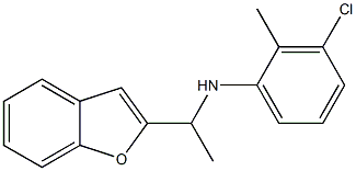 N-[1-(1-benzofuran-2-yl)ethyl]-3-chloro-2-methylaniline 化学構造式
