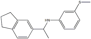 N-[1-(2,3-dihydro-1H-inden-5-yl)ethyl]-3-(methylsulfanyl)aniline Structure