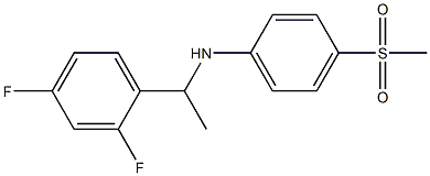 N-[1-(2,4-difluorophenyl)ethyl]-4-methanesulfonylaniline Structure