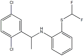 N-[1-(2,5-dichlorophenyl)ethyl]-2-[(difluoromethyl)sulfanyl]aniline Structure