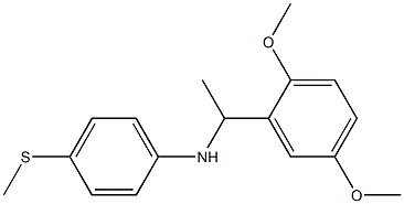 N-[1-(2,5-dimethoxyphenyl)ethyl]-4-(methylsulfanyl)aniline Structure