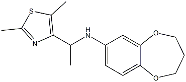 N-[1-(2,5-dimethyl-1,3-thiazol-4-yl)ethyl]-3,4-dihydro-2H-1,5-benzodioxepin-7-amine Structure