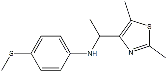 N-[1-(2,5-dimethyl-1,3-thiazol-4-yl)ethyl]-4-(methylsulfanyl)aniline 化学構造式