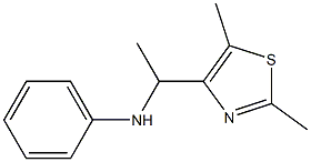 N-[1-(2,5-dimethyl-1,3-thiazol-4-yl)ethyl]aniline Structure