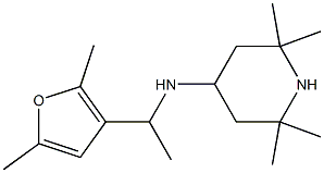 N-[1-(2,5-dimethylfuran-3-yl)ethyl]-2,2,6,6-tetramethylpiperidin-4-amine Structure