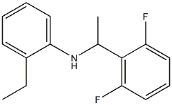 N-[1-(2,6-difluorophenyl)ethyl]-2-ethylaniline 化学構造式