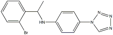 N-[1-(2-bromophenyl)ethyl]-4-(1H-1,2,3,4-tetrazol-1-yl)aniline Structure