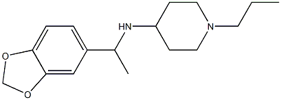 N-[1-(2H-1,3-benzodioxol-5-yl)ethyl]-1-propylpiperidin-4-amine,,结构式