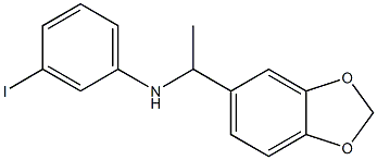 N-[1-(2H-1,3-benzodioxol-5-yl)ethyl]-3-iodoaniline,,结构式