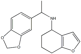 N-[1-(2H-1,3-benzodioxol-5-yl)ethyl]-4,5,6,7-tetrahydro-1-benzofuran-4-amine Structure