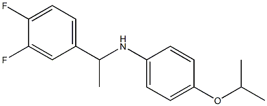 N-[1-(3,4-difluorophenyl)ethyl]-4-(propan-2-yloxy)aniline Structure