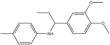 N-[1-(3,4-dimethoxyphenyl)propyl]-4-methylaniline 化学構造式