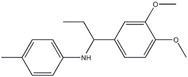 N-[1-(3,4-dimethoxyphenyl)propyl]-4-methylaniline Structure