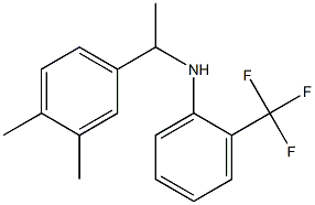 N-[1-(3,4-dimethylphenyl)ethyl]-2-(trifluoromethyl)aniline Struktur