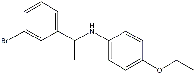 N-[1-(3-bromophenyl)ethyl]-4-ethoxyaniline 化学構造式