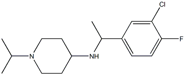 N-[1-(3-chloro-4-fluorophenyl)ethyl]-1-(propan-2-yl)piperidin-4-amine Struktur