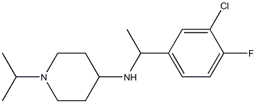 N-[1-(3-chloro-4-fluorophenyl)ethyl]-1-(propan-2-yl)piperidin-4-amine 化学構造式