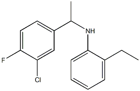 N-[1-(3-chloro-4-fluorophenyl)ethyl]-2-ethylaniline Struktur