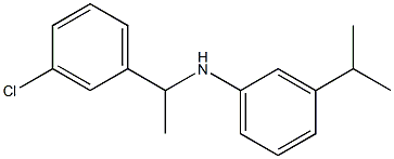 N-[1-(3-chlorophenyl)ethyl]-3-(propan-2-yl)aniline 化学構造式