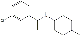N-[1-(3-chlorophenyl)ethyl]-4-methylcyclohexan-1-amine 化学構造式
