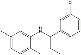 N-[1-(3-chlorophenyl)propyl]-2,5-dimethylaniline Structure