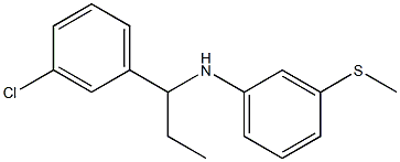 N-[1-(3-chlorophenyl)propyl]-3-(methylsulfanyl)aniline 化学構造式