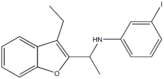 N-[1-(3-ethyl-1-benzofuran-2-yl)ethyl]-3-iodoaniline Structure