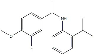 N-[1-(3-fluoro-4-methoxyphenyl)ethyl]-2-(propan-2-yl)aniline 结构式