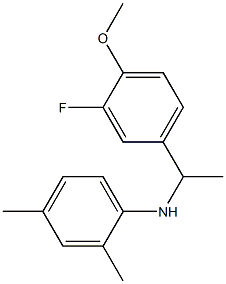 N-[1-(3-fluoro-4-methoxyphenyl)ethyl]-2,4-dimethylaniline 化学構造式