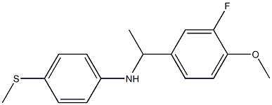  N-[1-(3-fluoro-4-methoxyphenyl)ethyl]-4-(methylsulfanyl)aniline