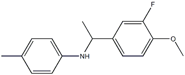 N-[1-(3-fluoro-4-methoxyphenyl)ethyl]-4-methylaniline,,结构式