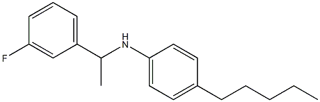 N-[1-(3-fluorophenyl)ethyl]-4-pentylaniline Structure