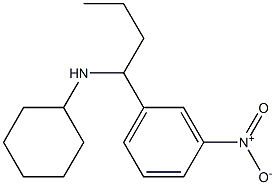 N-[1-(3-nitrophenyl)butyl]cyclohexanamine Struktur