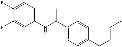 N-[1-(4-butylphenyl)ethyl]-3,4-difluoroaniline,,结构式