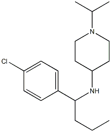 N-[1-(4-chlorophenyl)butyl]-1-(propan-2-yl)piperidin-4-amine Struktur