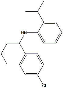N-[1-(4-chlorophenyl)butyl]-2-(propan-2-yl)aniline Struktur
