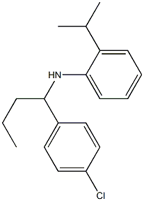 N-[1-(4-chlorophenyl)butyl]-2-(propan-2-yl)aniline Structure