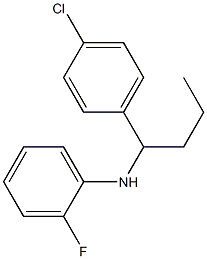 N-[1-(4-chlorophenyl)butyl]-2-fluoroaniline Structure