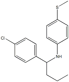 N-[1-(4-chlorophenyl)butyl]-4-(methylsulfanyl)aniline Structure