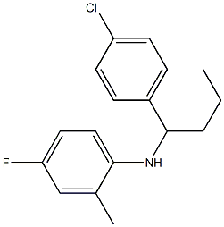 N-[1-(4-chlorophenyl)butyl]-4-fluoro-2-methylaniline