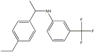 N-[1-(4-ethylphenyl)ethyl]-3-(trifluoromethyl)aniline 化学構造式