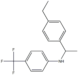 N-[1-(4-ethylphenyl)ethyl]-4-(trifluoromethyl)aniline Struktur