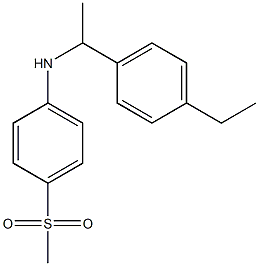 N-[1-(4-ethylphenyl)ethyl]-4-methanesulfonylaniline Struktur