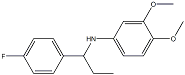 N-[1-(4-fluorophenyl)propyl]-3,4-dimethoxyaniline Structure