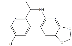 N-[1-(4-methoxyphenyl)ethyl]-2H-1,3-benzodioxol-5-amine,,结构式