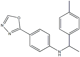 N-[1-(4-methylphenyl)ethyl]-4-(1,3,4-oxadiazol-2-yl)aniline,,结构式