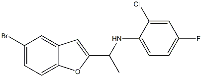 N-[1-(5-bromo-1-benzofuran-2-yl)ethyl]-2-chloro-4-fluoroaniline Structure