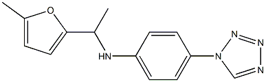 N-[1-(5-methylfuran-2-yl)ethyl]-4-(1H-1,2,3,4-tetrazol-1-yl)aniline,,结构式
