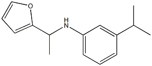 N-[1-(furan-2-yl)ethyl]-3-(propan-2-yl)aniline,,结构式