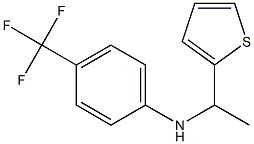 N-[1-(thiophen-2-yl)ethyl]-4-(trifluoromethyl)aniline,,结构式